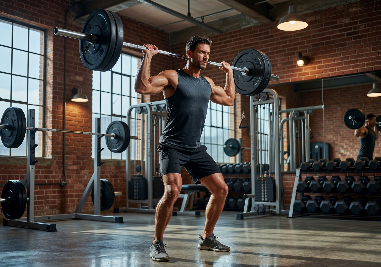 Fitness science paperback with athlete training image