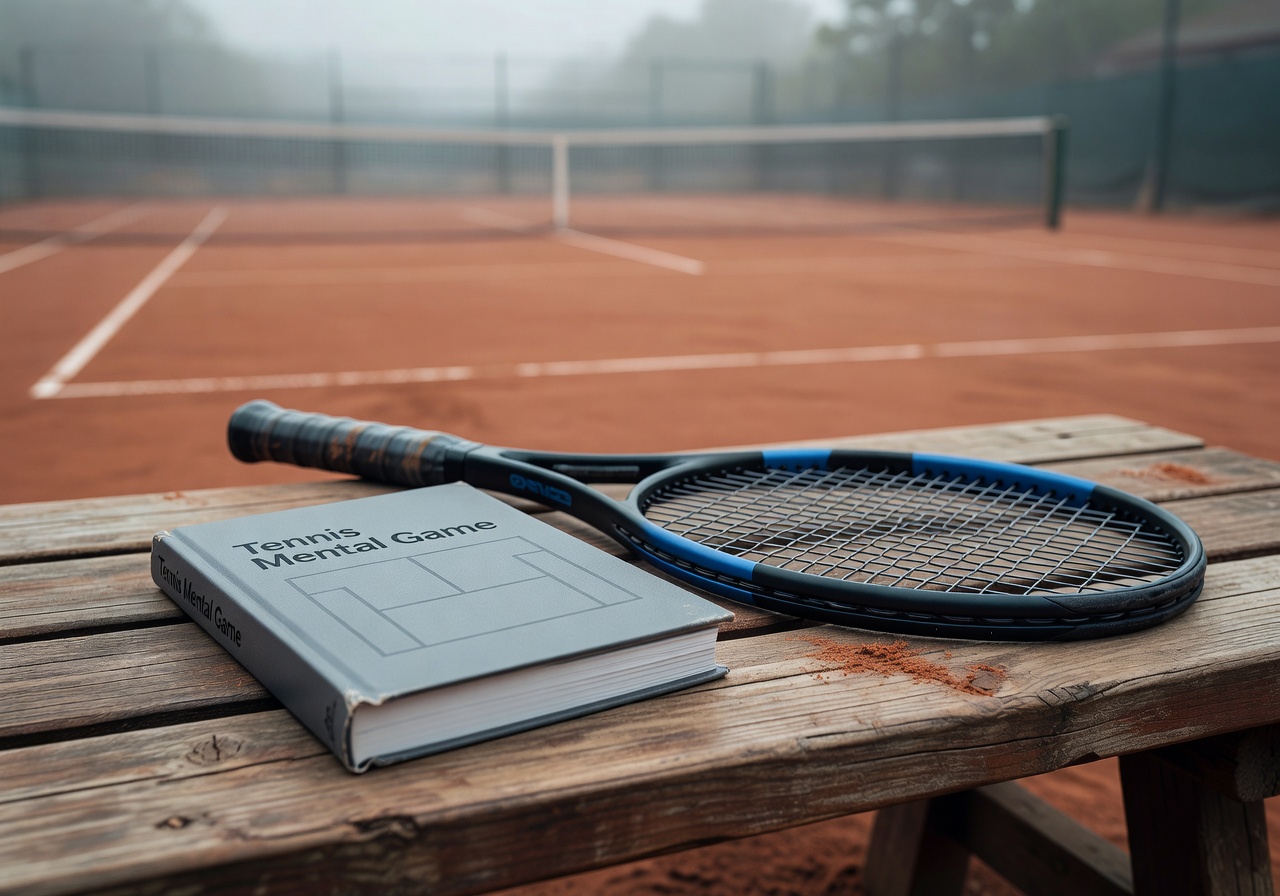 Tennis category image with racket and lines